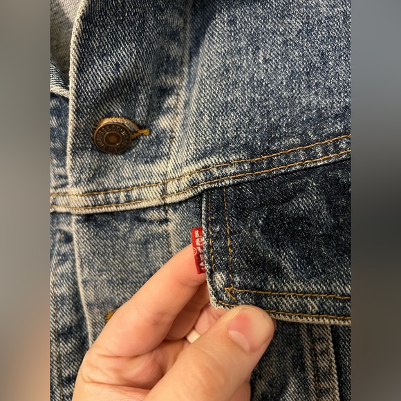 Vintage 90s Men's Levi's 70598 Button Down Denim Trucker Jacket Size - Picture 7 of 16